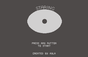The title screen for "Staring".